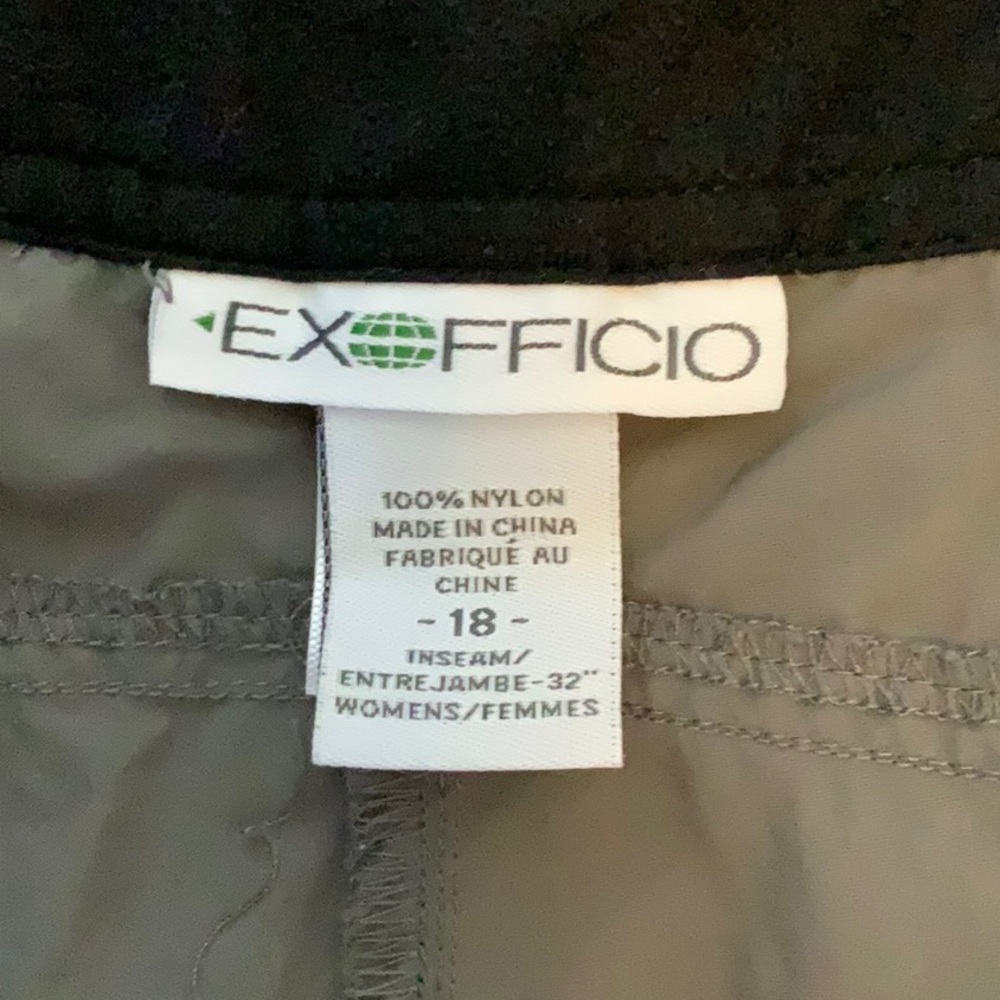 Exofficio Nomad Travel Convertable Straight Leg Pants Women’s 18 Gray UPF 30+ - Picture 2 of 9